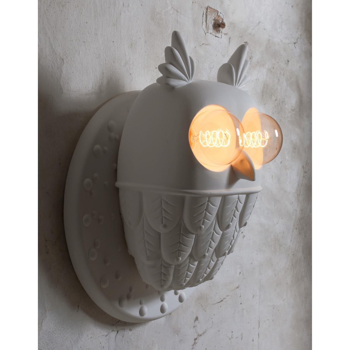 Ti-vedo Wall light - Ceramic owl - Ø 36 x H 40 cm by Karman White – image 4