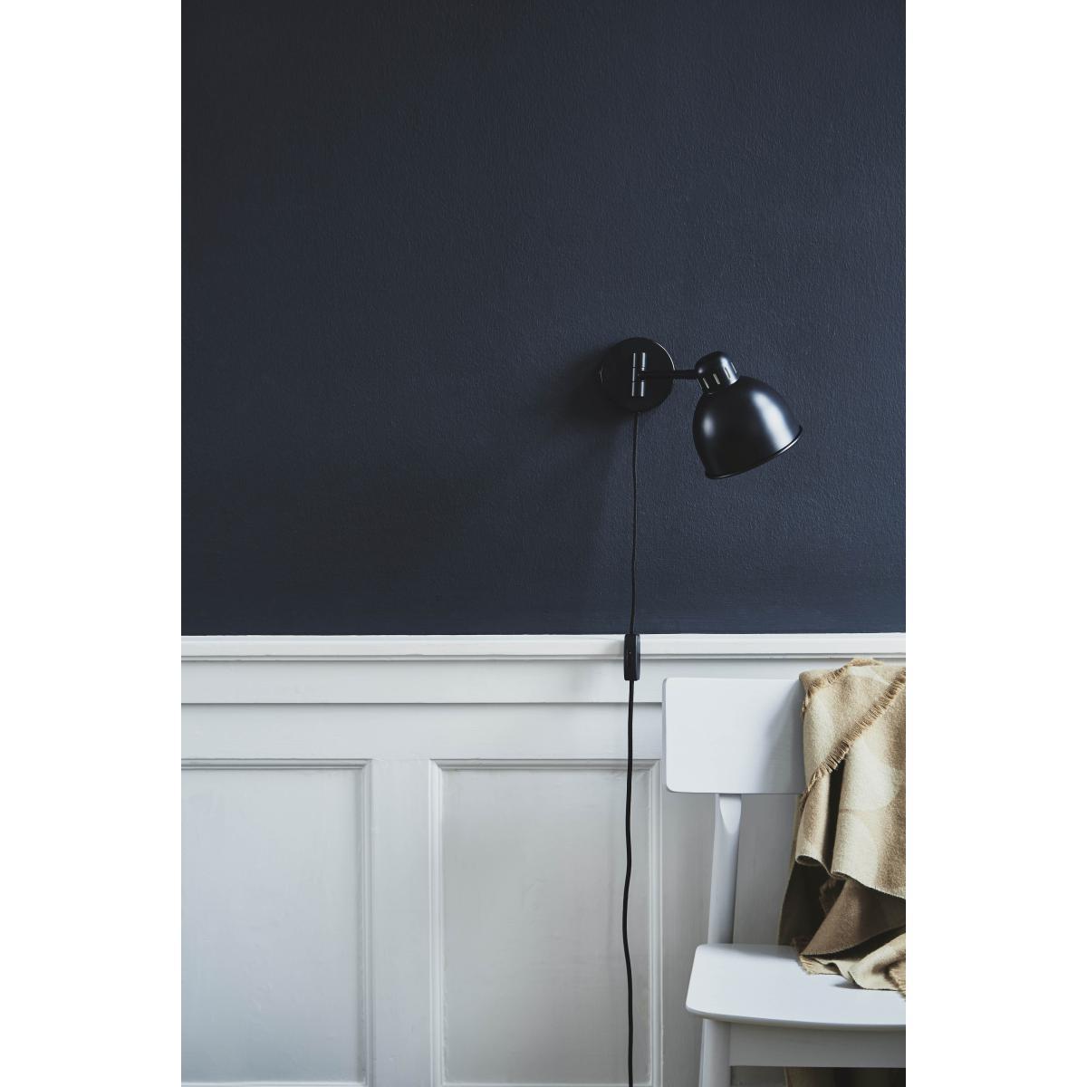 Job Mini Wall light with plug - / L 30 cm by Frandsen Black – image 2