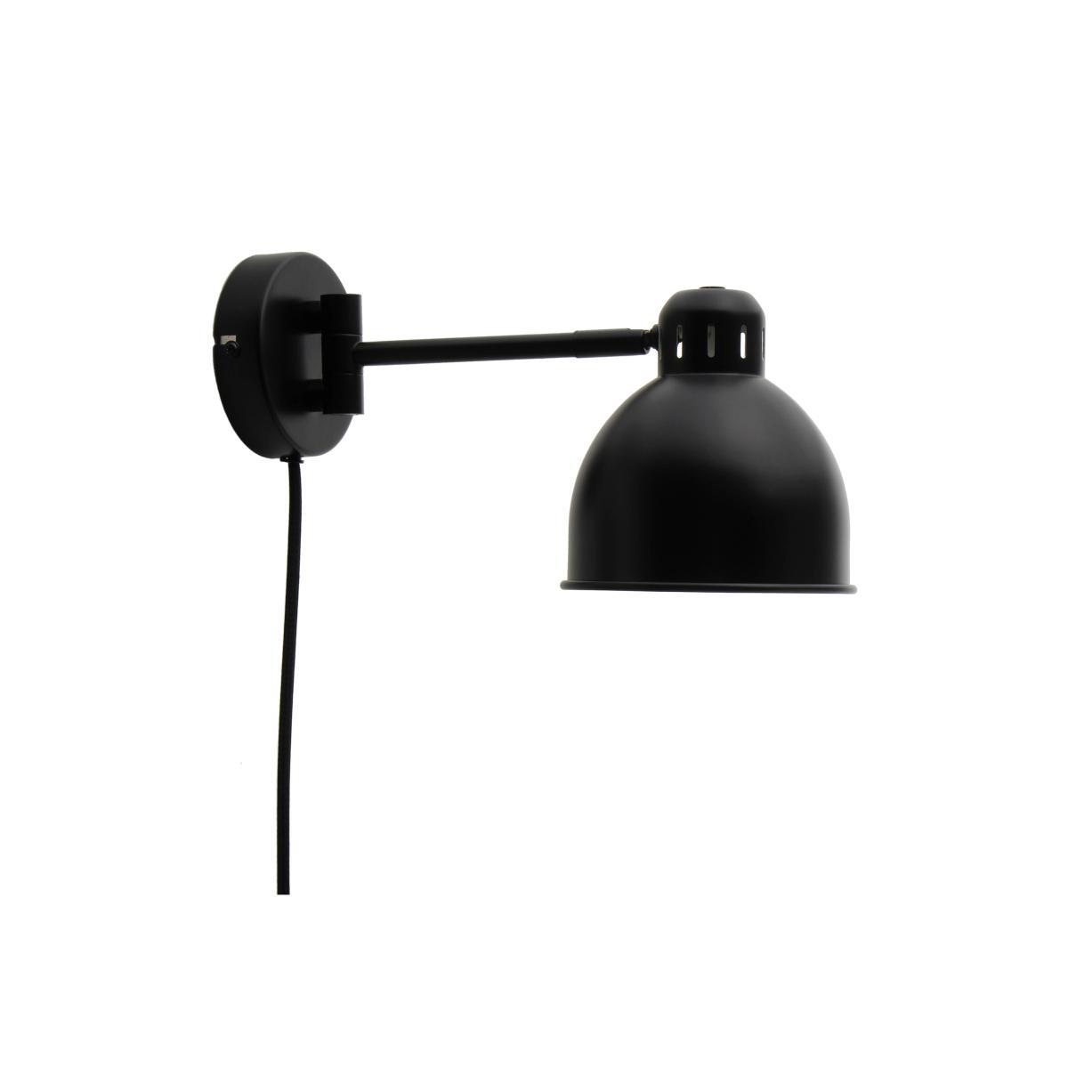 Job Mini Wall light with plug - / L 30 cm by Frandsen Black – image 1