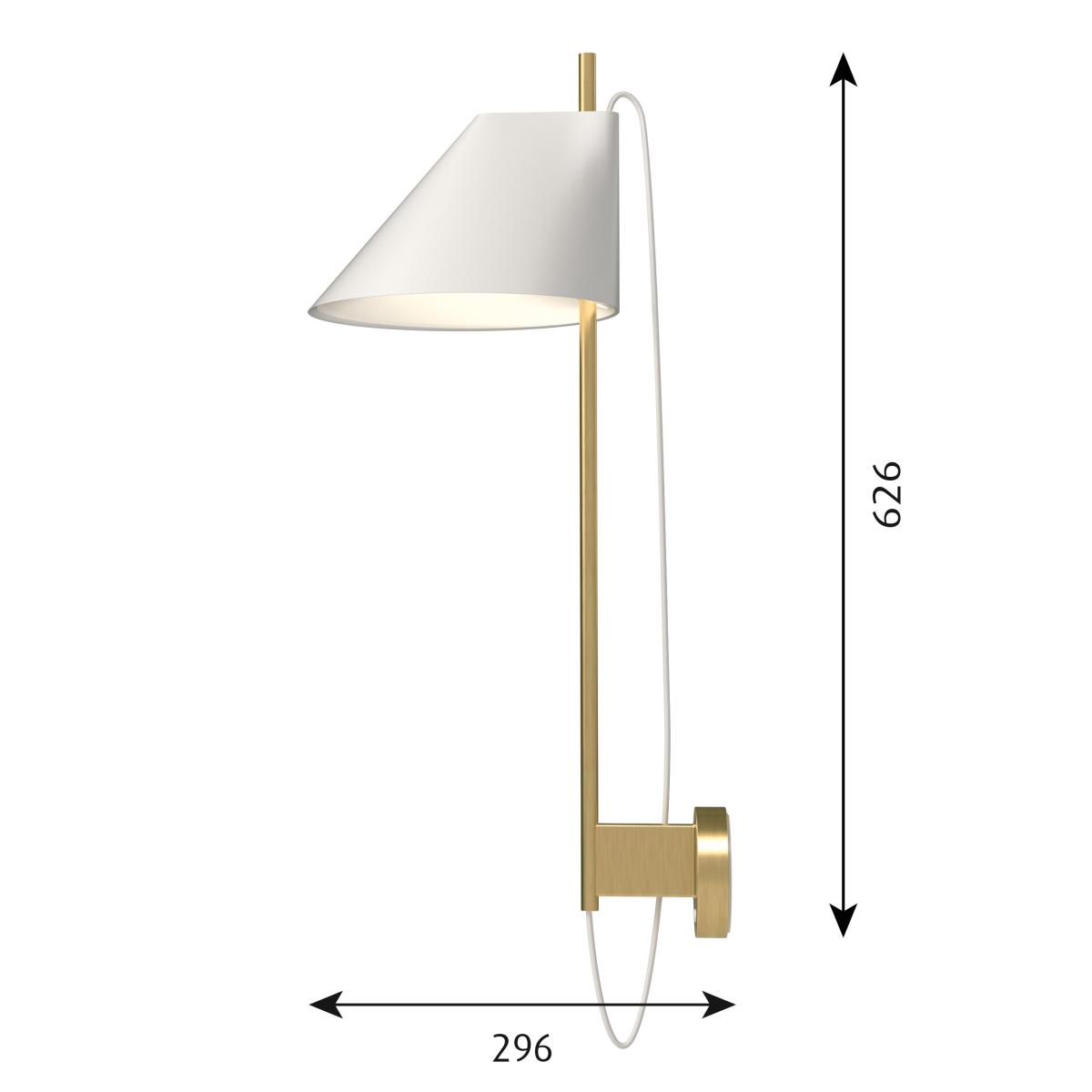 Yuh wall lamp white-brass – image 3