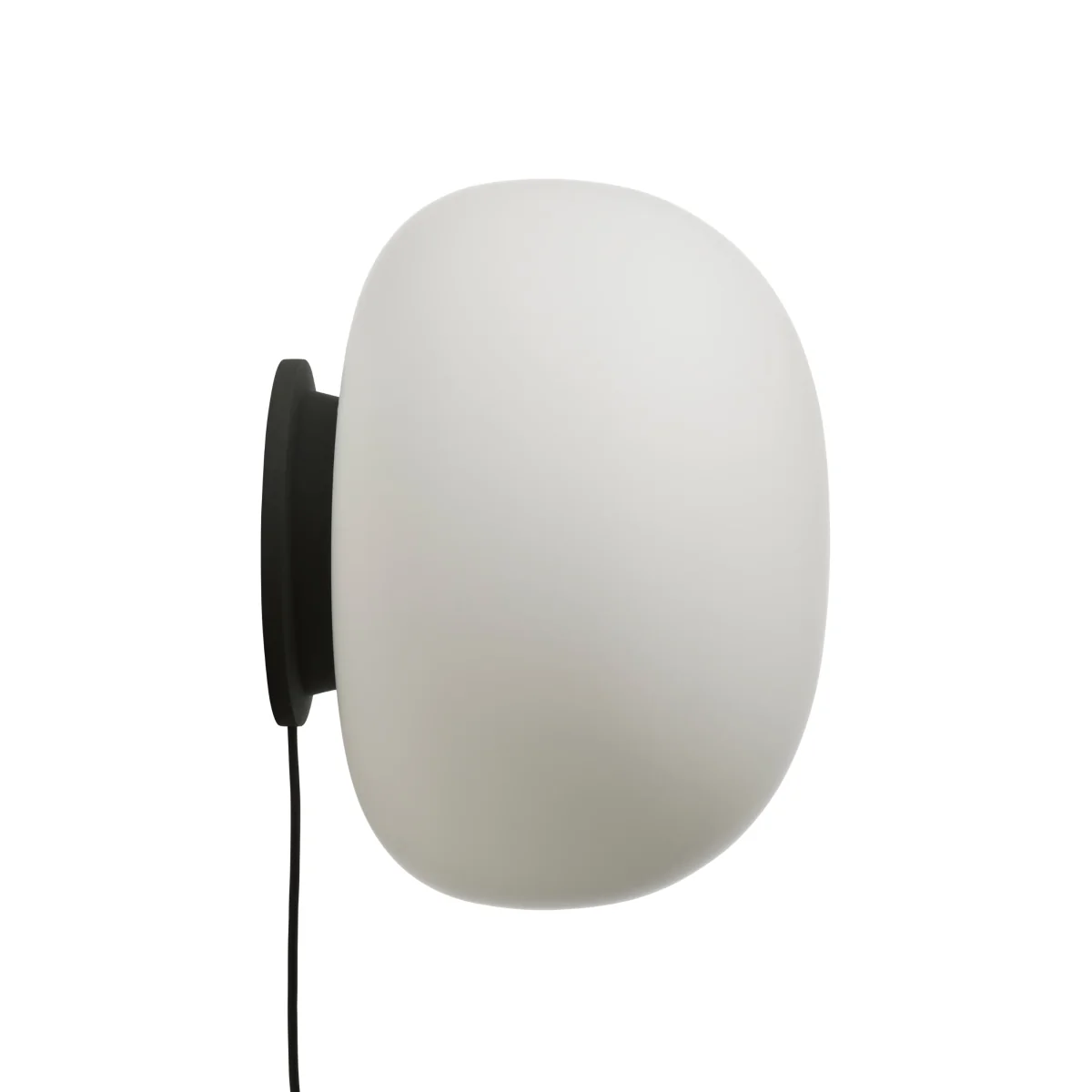 Frandsen Supernate wall lamp Opal white-black Ø38 cm – image 1