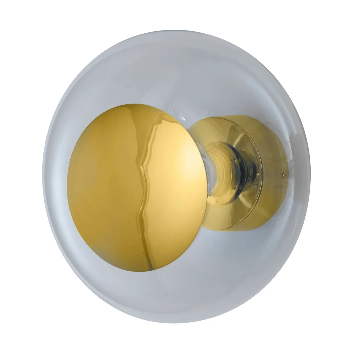 EBB & FLOW Horizon surface wall lamp Clear-shiny gold Ø29 cm – image 2