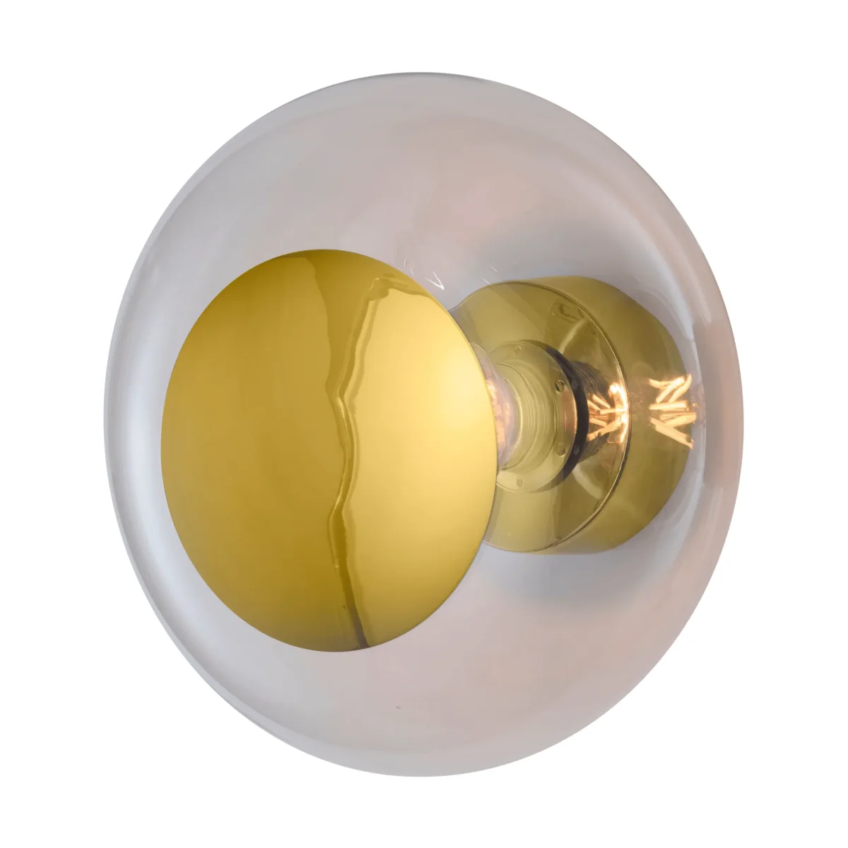 EBB & FLOW Horizon surface wall lamp Clear-shiny gold Ø29 cm – image 4