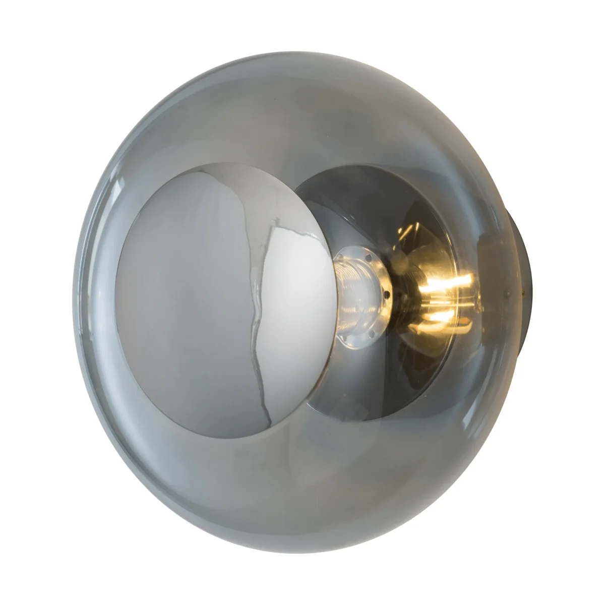 EBB & FLOW Horizon surface wall lamp Smokey grey Ø25 cm – image 3