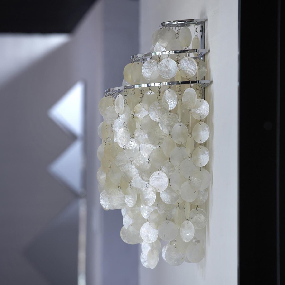 Verpan Fun 1 WM wall lamp Mother of pearl chrome – image 2