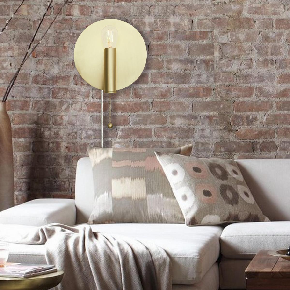 Art Deco wall lamp brushed brass – image 2