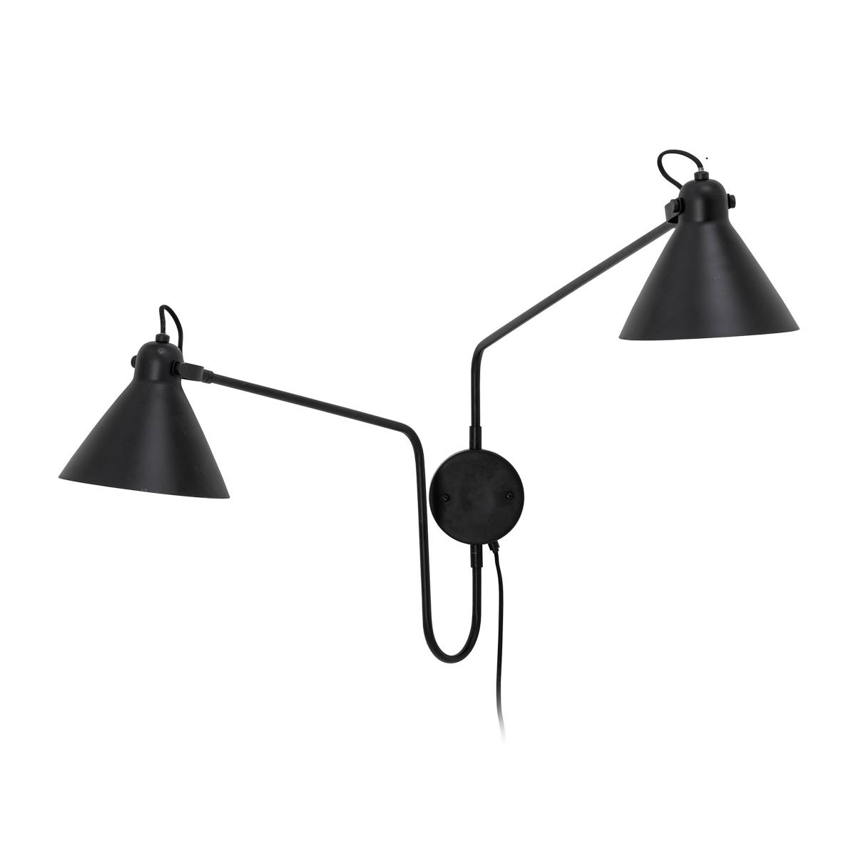 Bloomingville Felicity wall lamp - double arm Black iron – image 3