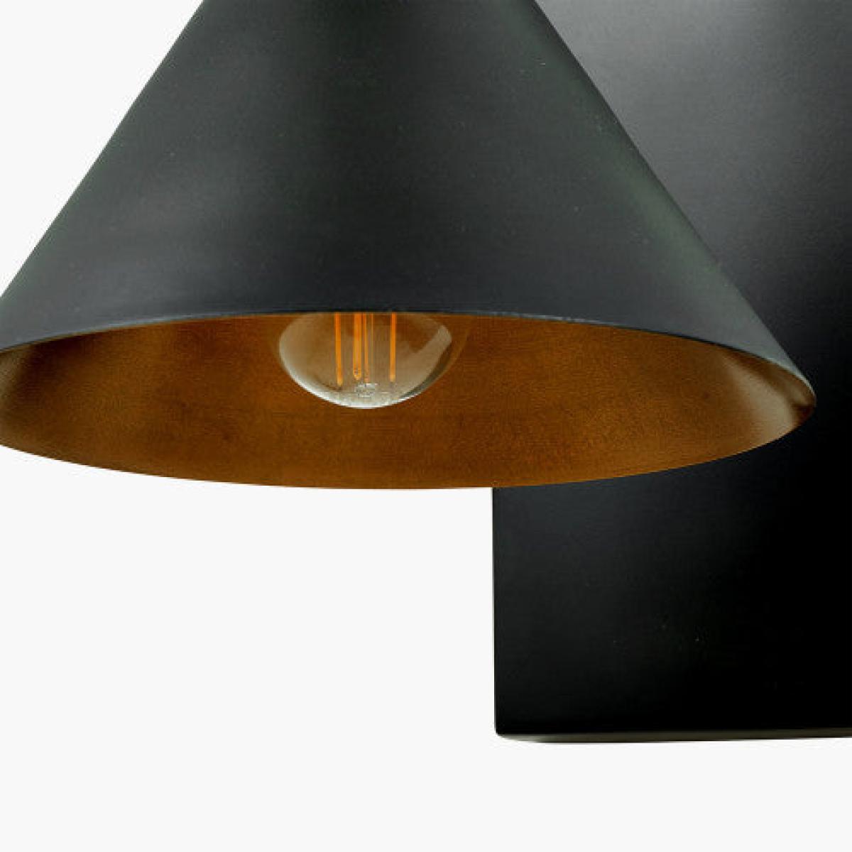 Olivia's Netty Wall Lamp in Matt Black and Antiuqe Brass – image 5