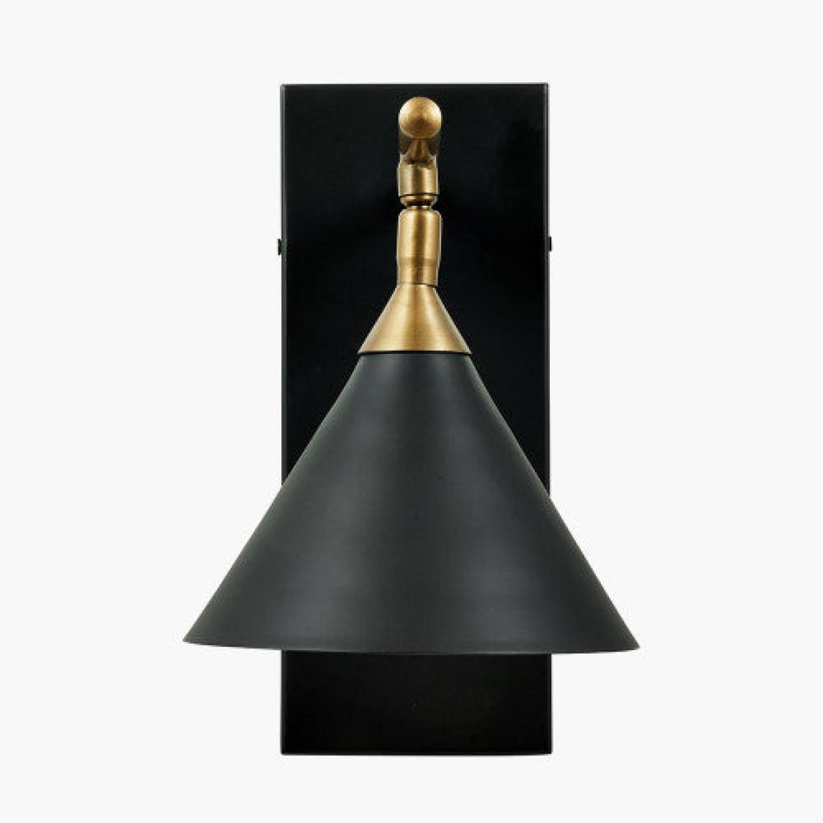 Olivia's Netty Wall Lamp in Matt Black and Antiuqe Brass – image 6