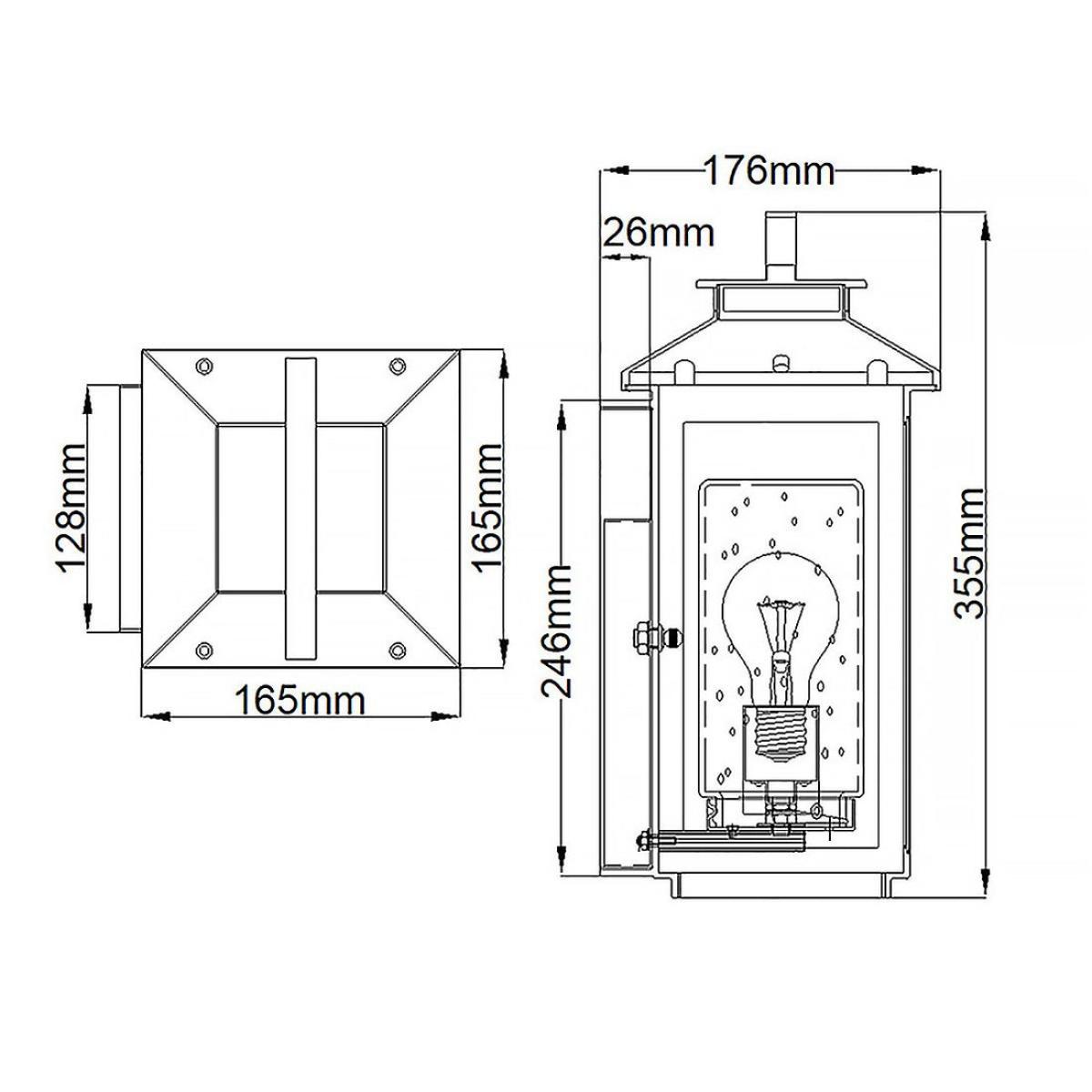 Quintiesse Atwater 1 Light Small Wall Lantern – image 11