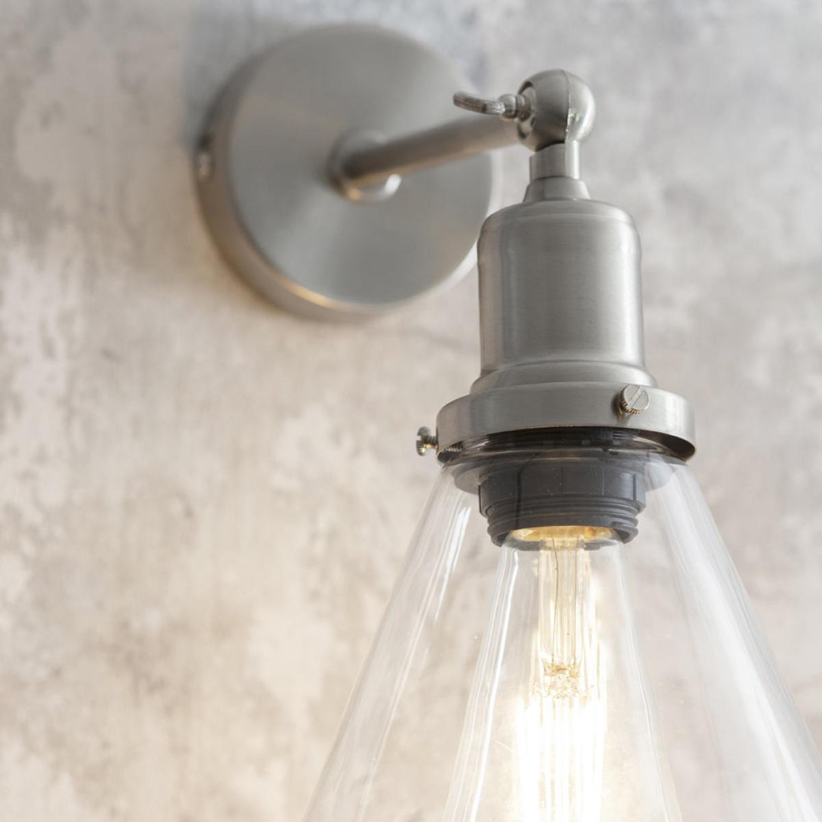Garden Trading Hoxton Cone Wall Light in Satin Nickel – image 2