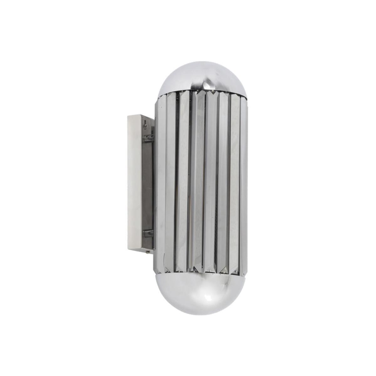 Libra Neptune Wall Sconce Nickel And Smoke