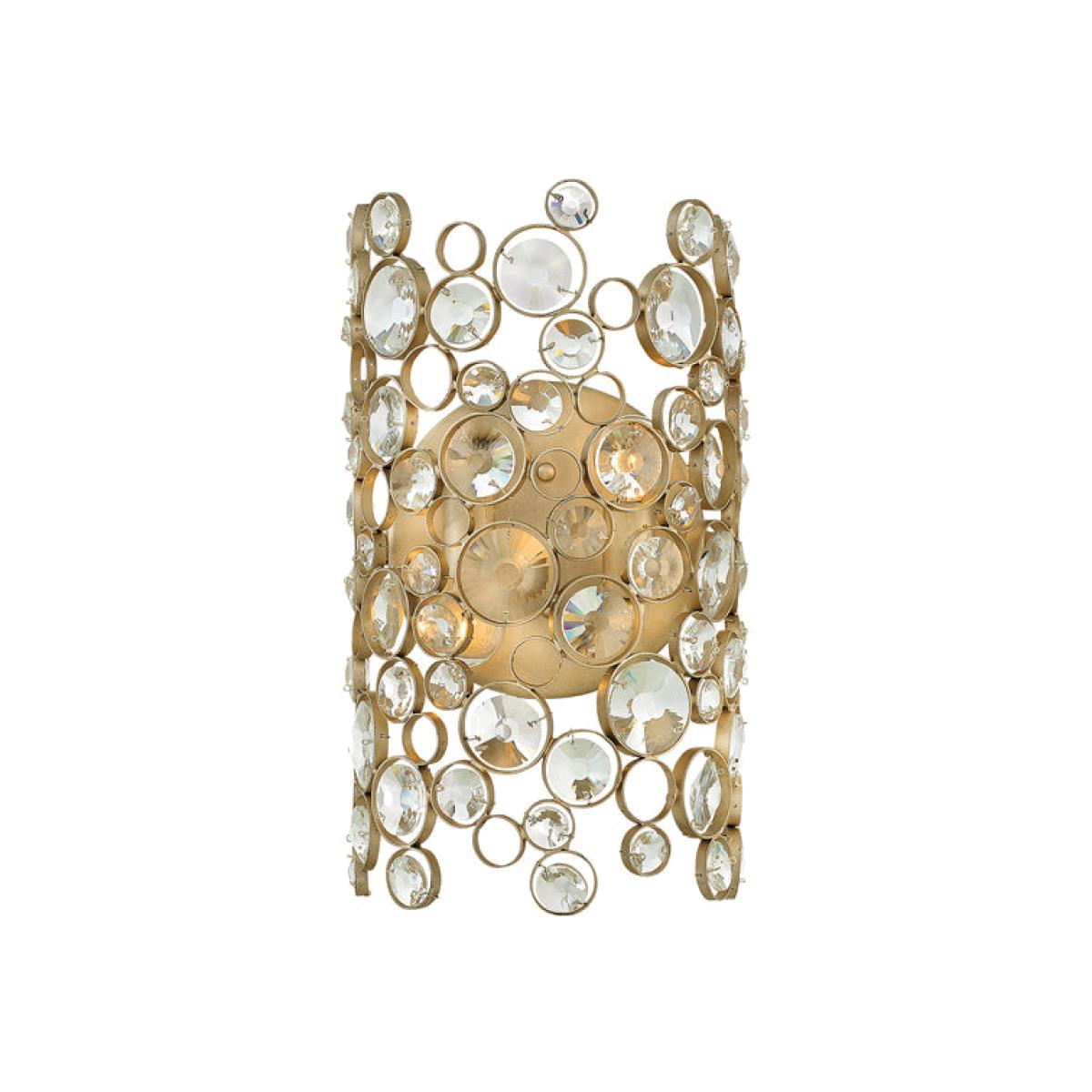 Elstead Anya 2 Light Wall Light Silver Leaf – image 1