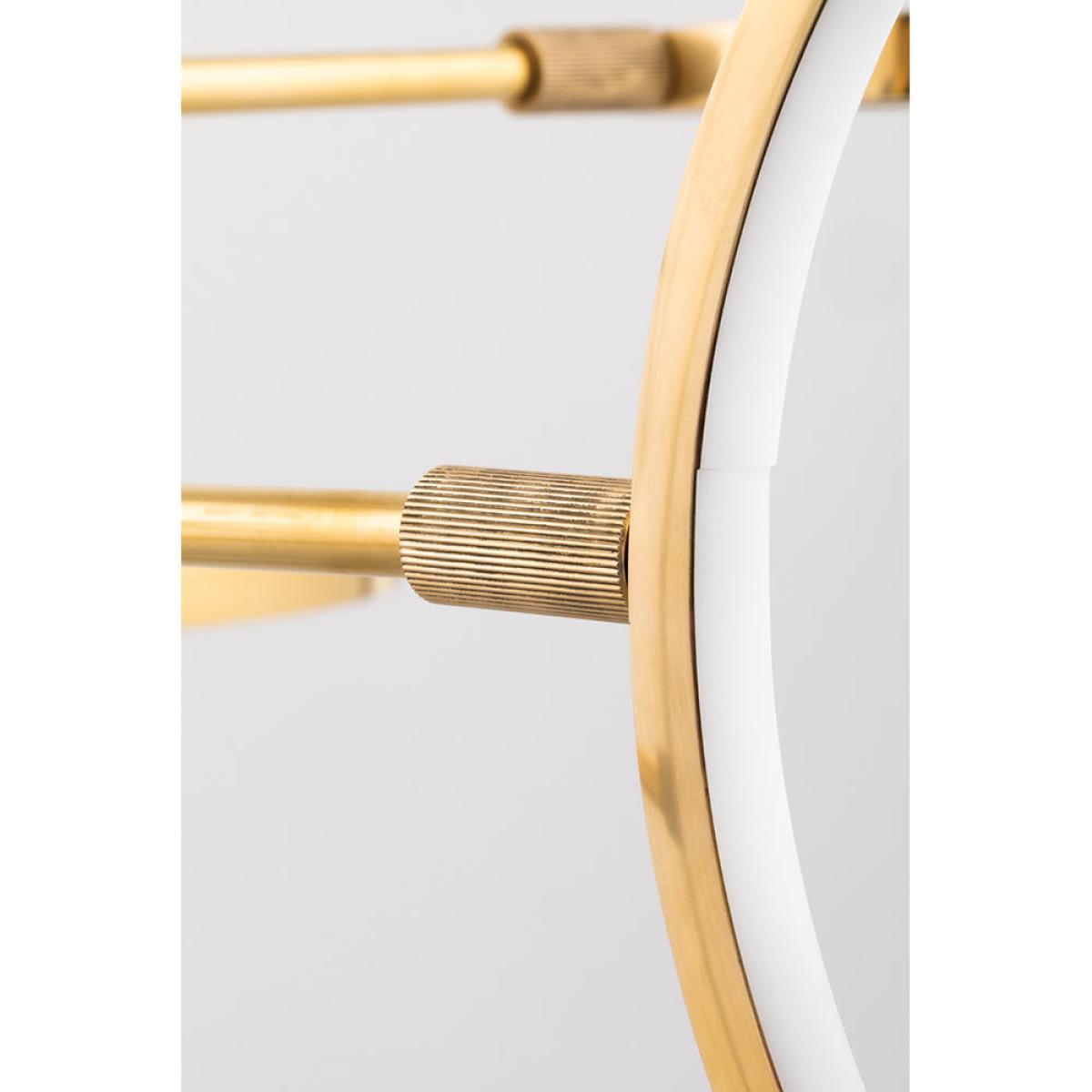 Hudson Valley Lighting Saturn Brass Base And Matte White Shade Wall Light – image 2