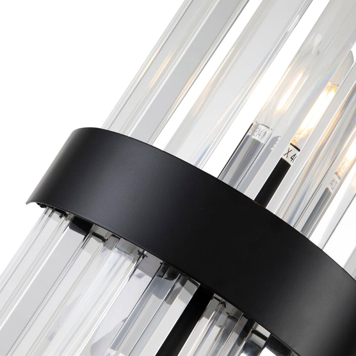 Liang & Eimil Regency Wall Lamp Matt Black & Clear – image 3