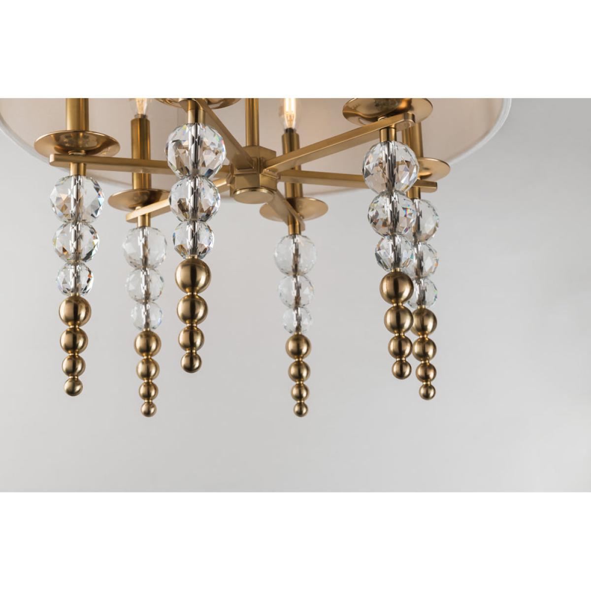 Hudson Valley Lighting Persis Brass Base And Off White Shade Wall Light – image 3