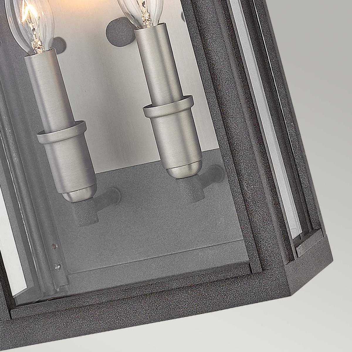 Quintiesse Sutcliffe 2 Light Wall Lantern Aged Zinc – image 4