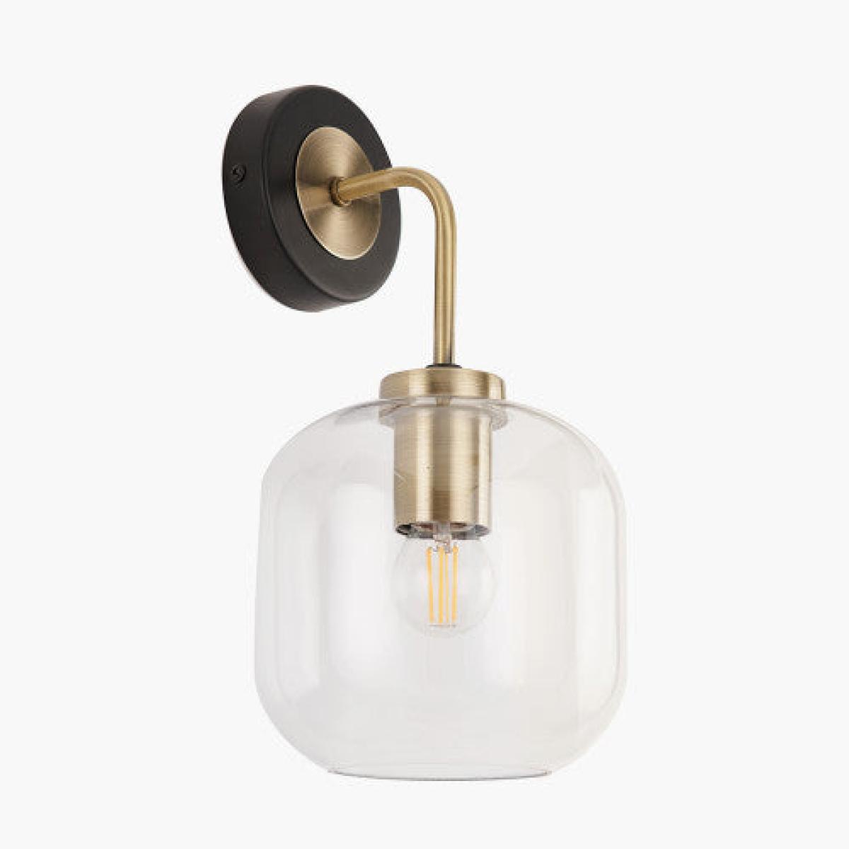Olivia's Arna Black Metal & Glass Wall Light – image 2