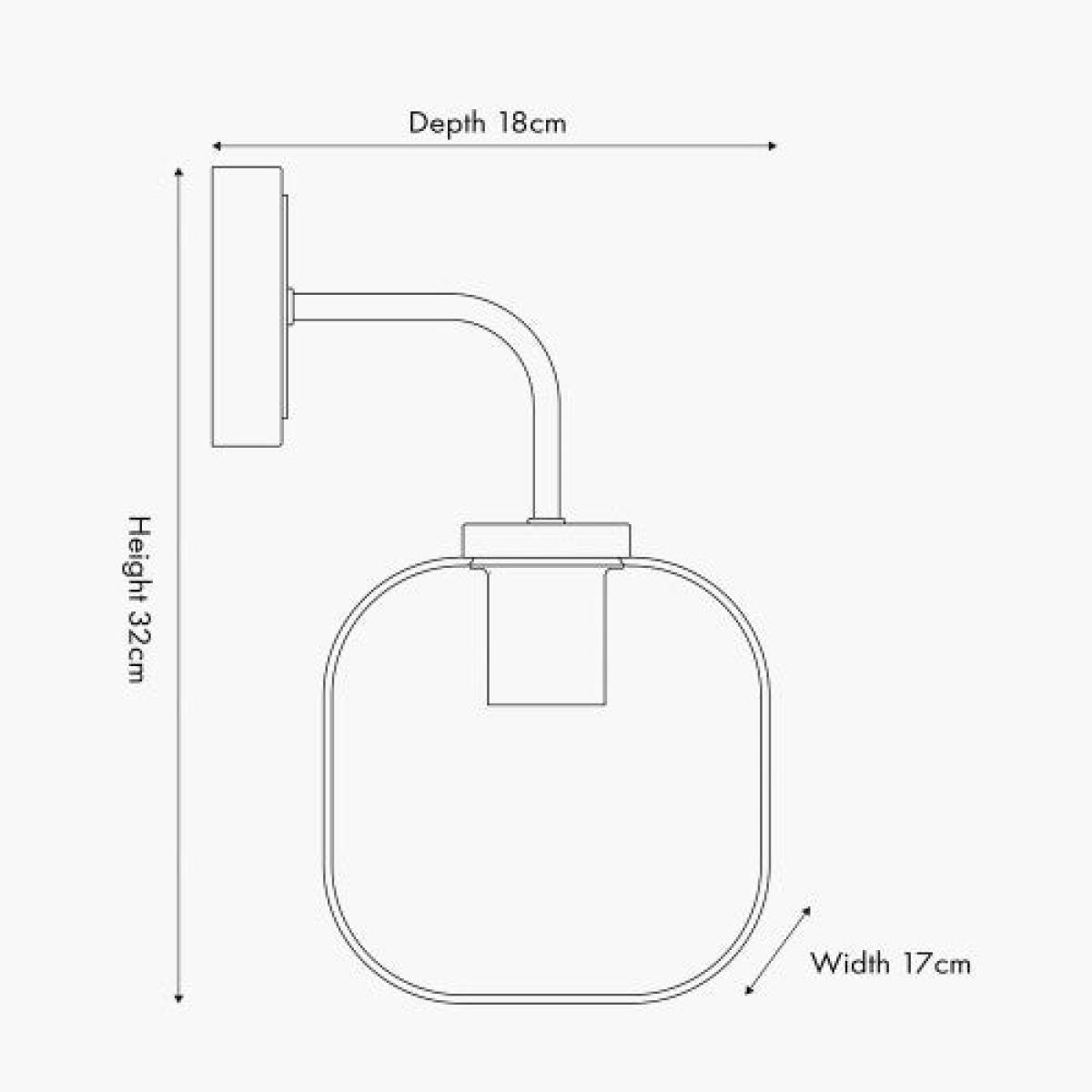 Olivia's Arna Black Metal & Glass Wall Light – image 5