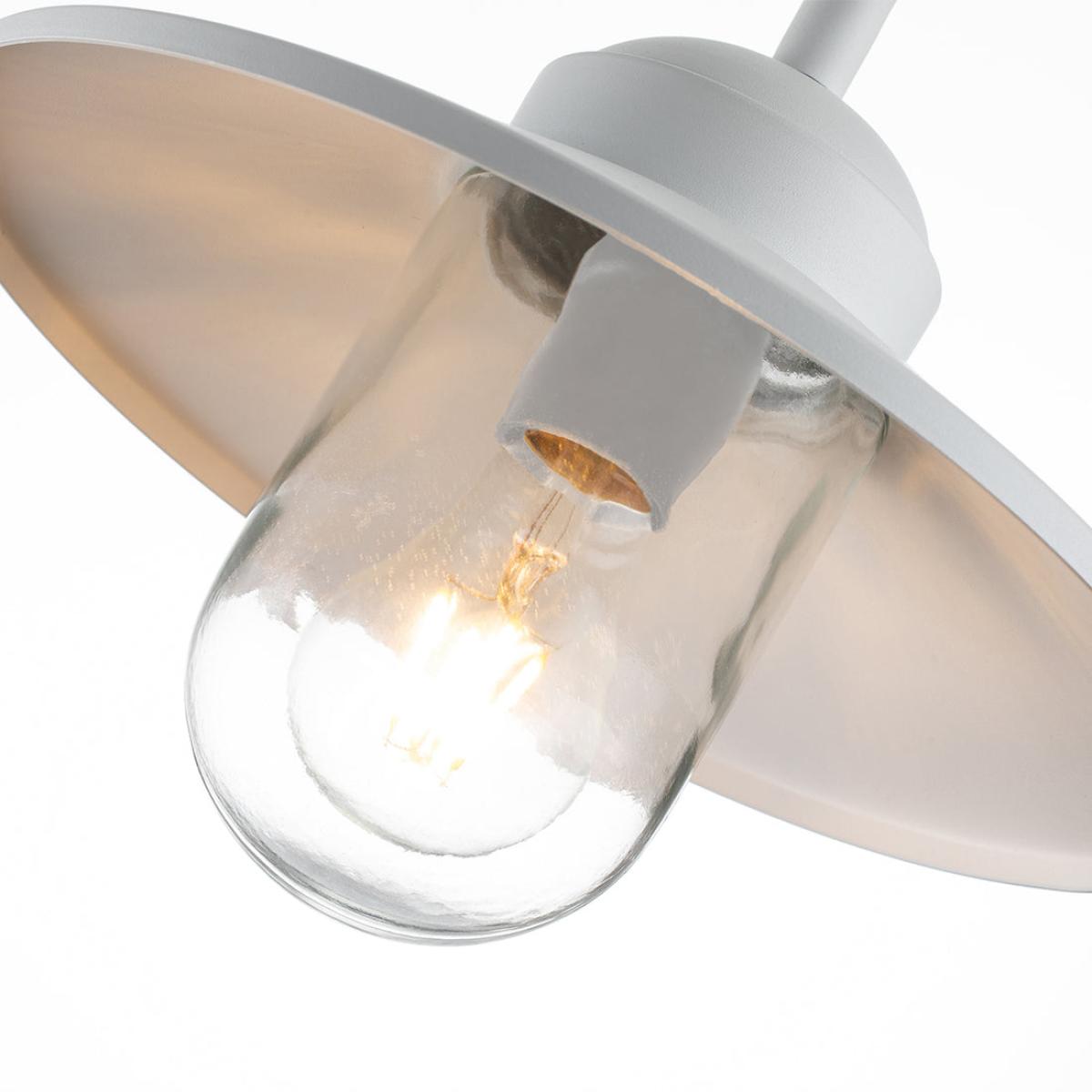Elstead Lighting Klampenborg 1 Light Wall Lantern in White – image 2