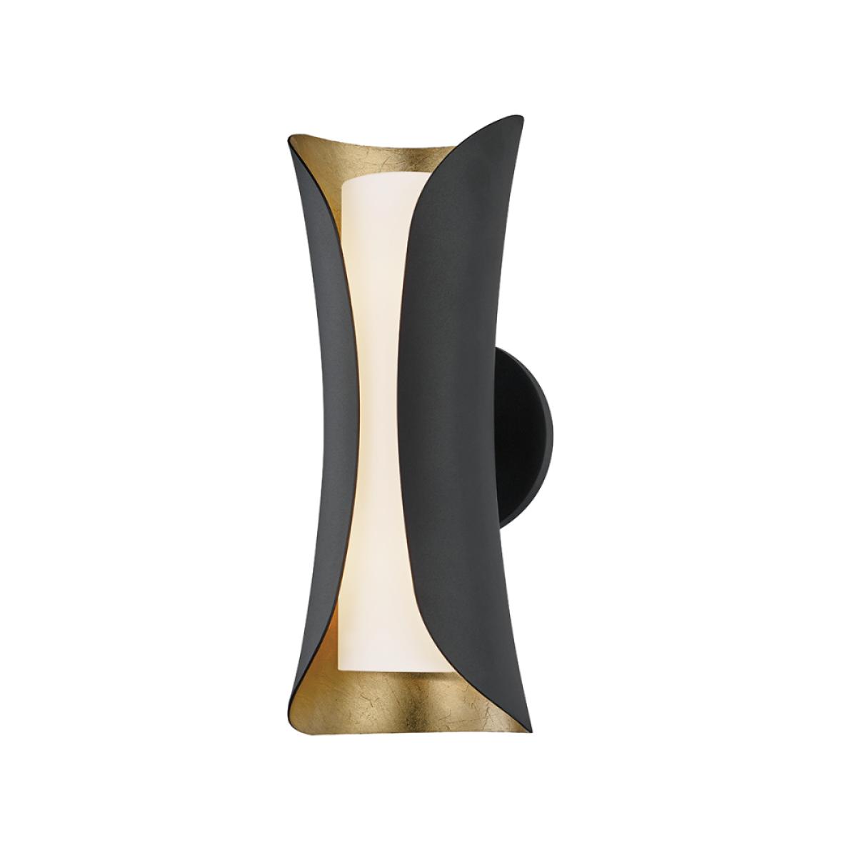 Hudson Valley Lighting Josie 2 Light Wall Sconce in Black & Gold Leaf – image 2