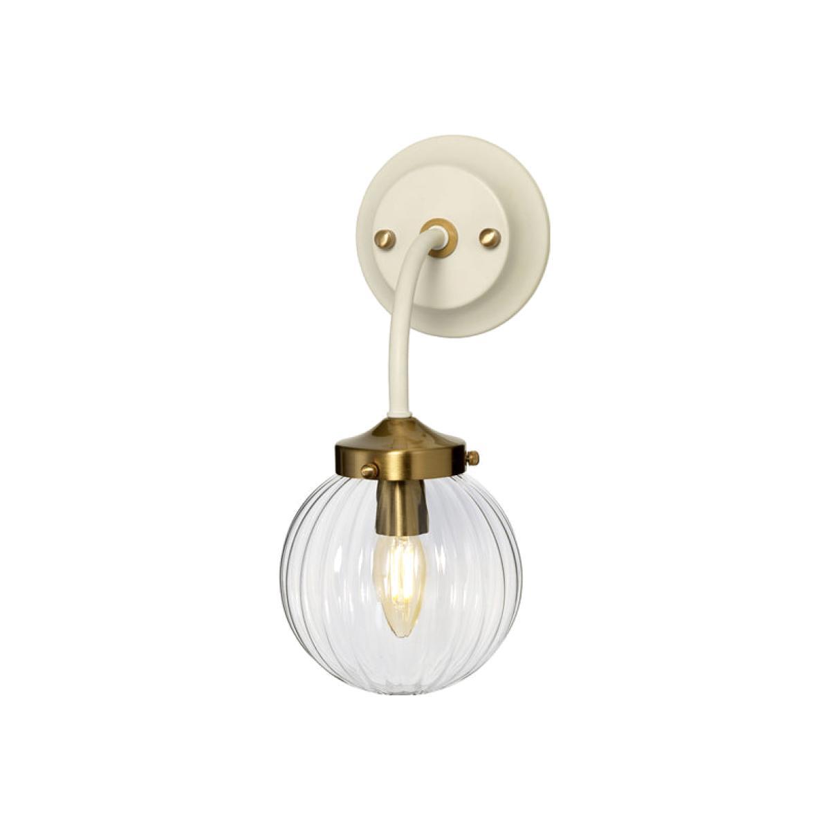 Elstead Cosmos 1 Light Wall Light Cream Painted + Aged Brass Plated – image 1