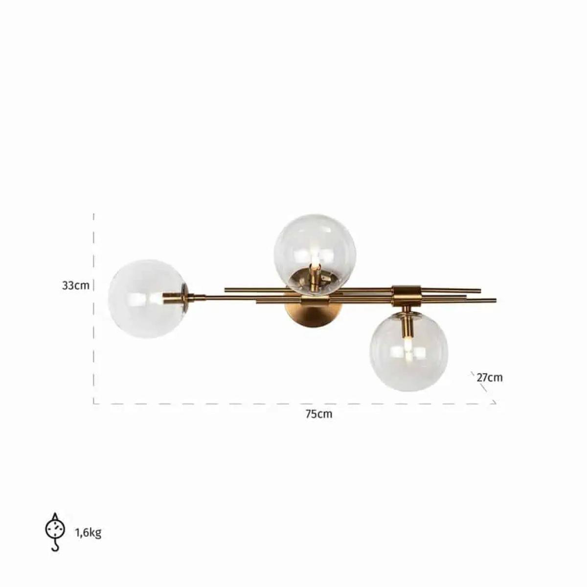 Richmond Interiors Davine Wall Lamp in Gold – image 2
