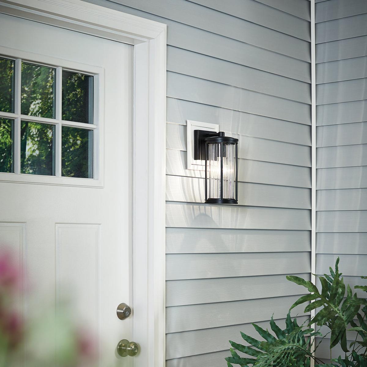 Kichler Barras 1 Light Wall Lantern in Black / Small – image 4