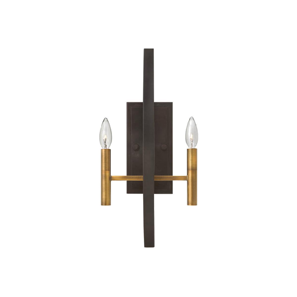 Elstead Euclid 2 Light Wall Light Spanish Bronze – image 1