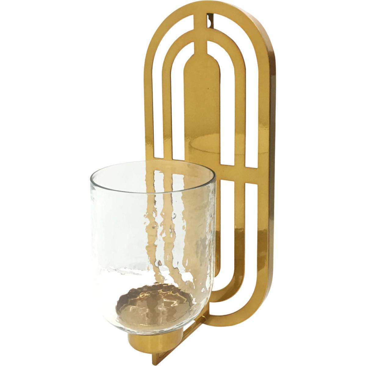 Libra Lalique Oval Gold Metal Wall Light – image 2