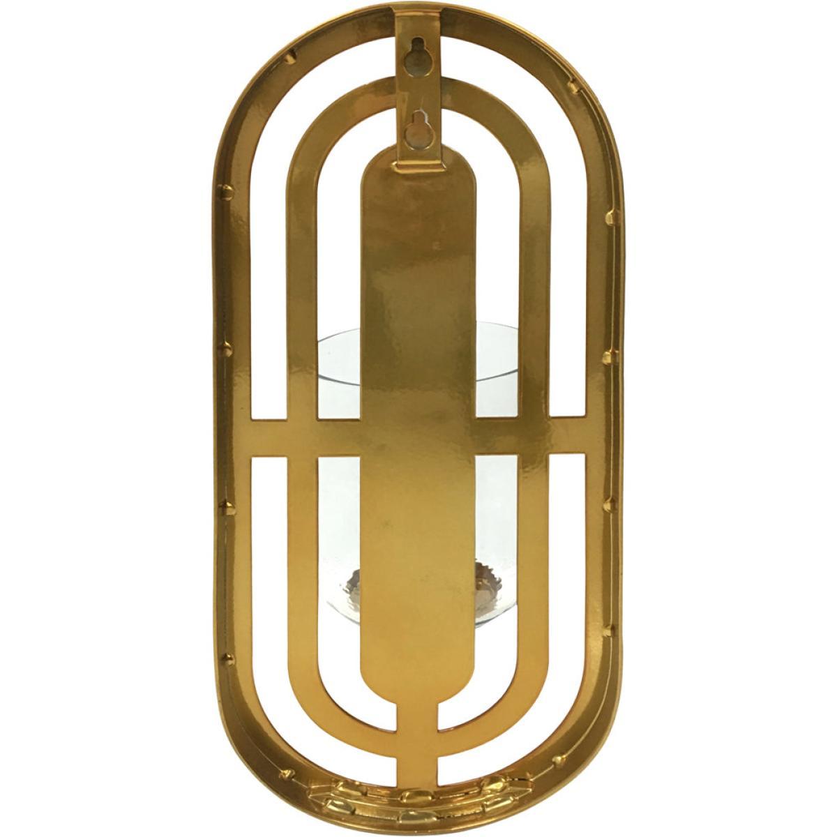 Libra Lalique Oval Gold Metal Wall Light – image 3