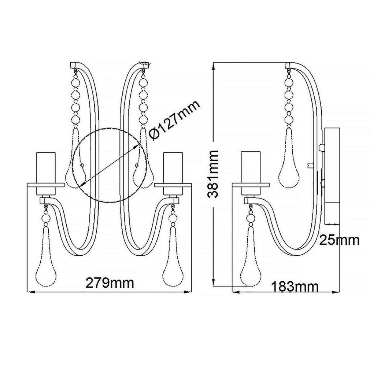 Quintiesse Karlee 2 Light Wall Light – image 6