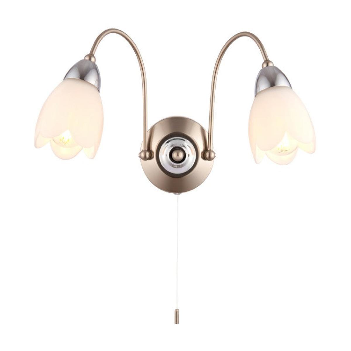 Gallery Direct Petal 2 Wall Light / Satin Chrome – image 2