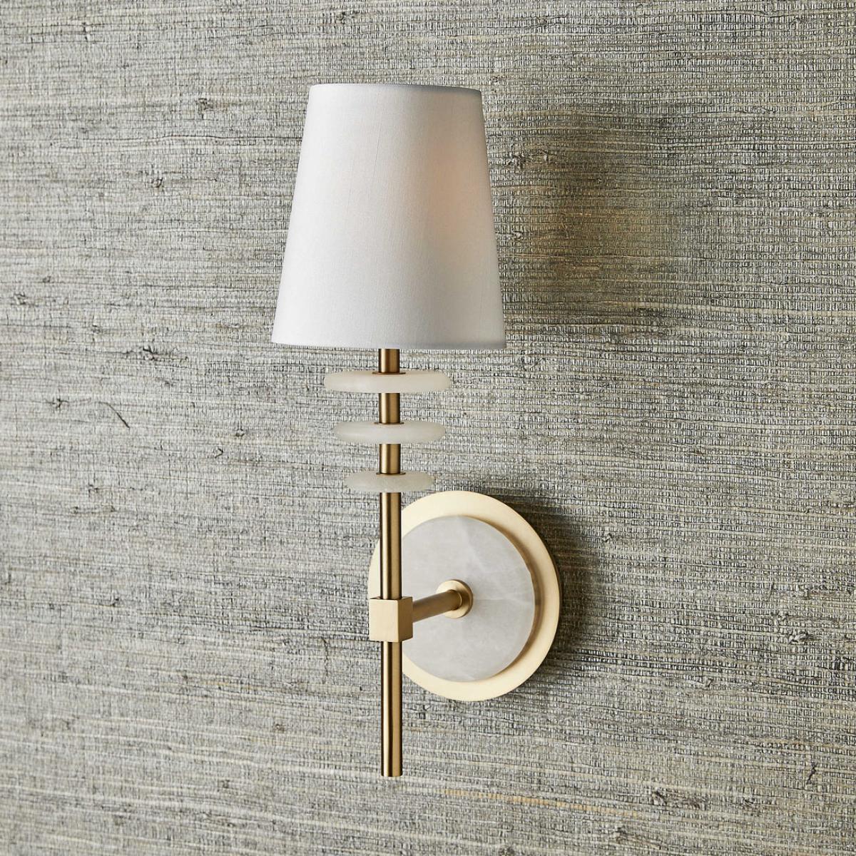Uttermost Black Label Alabaster Torch Wall Light – image 2