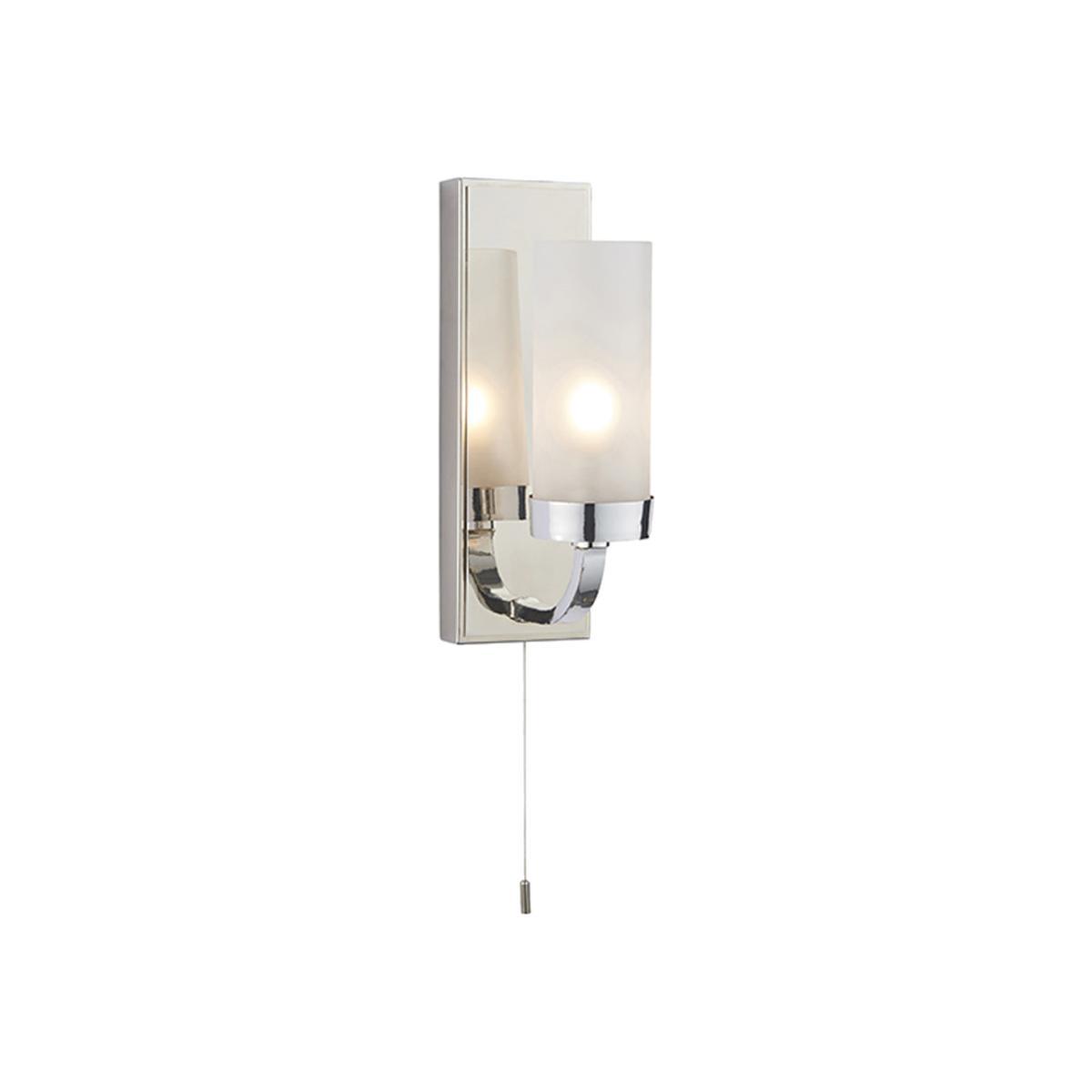 Olivia's Astrid Chrome And Frosted Glass Wall Light