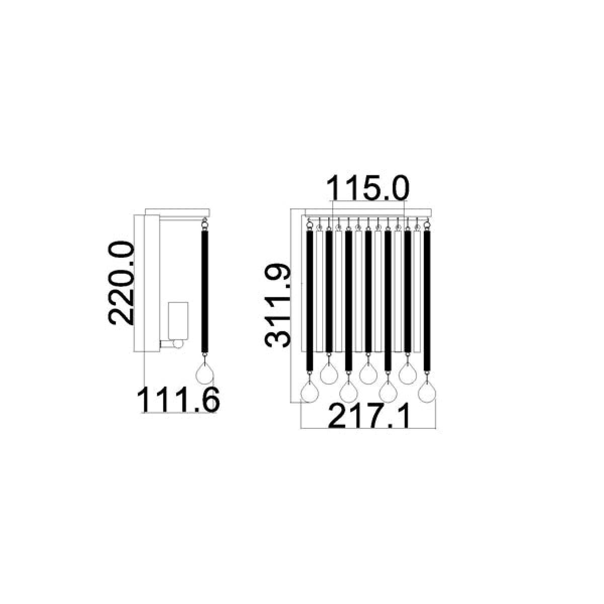 Elstead Piper 2 Light Wall Light Espresso – image 3