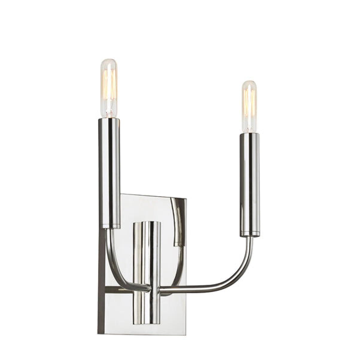 Elstead Brianna 2 Light Wall Light Polished Nickel – image 2