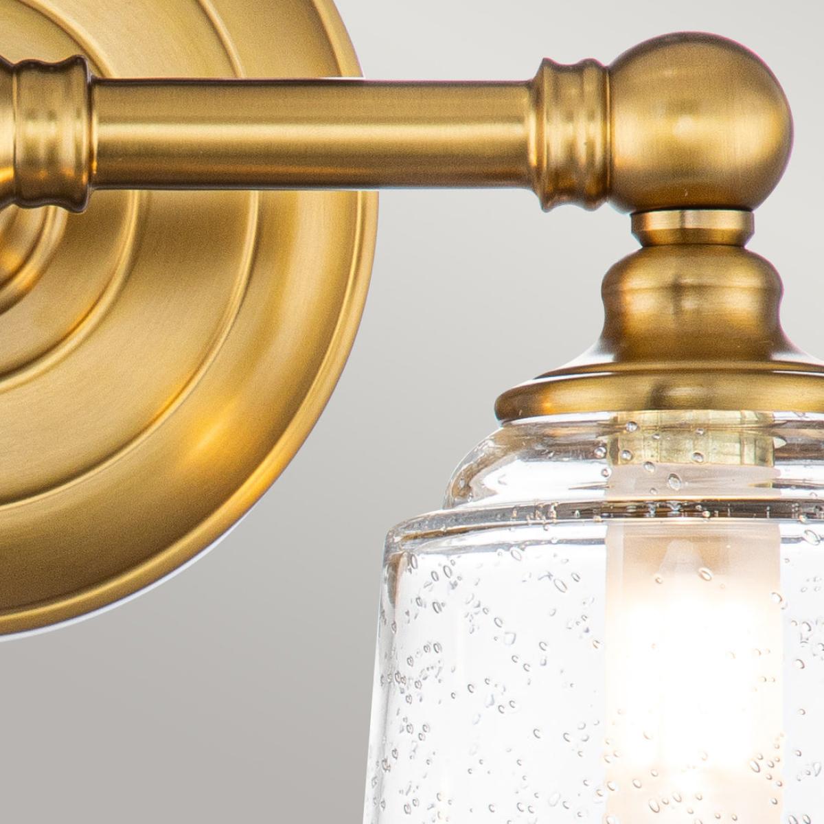Feiss Huguenot Lake 2 Light Above Mirror Light in Brass – image 2