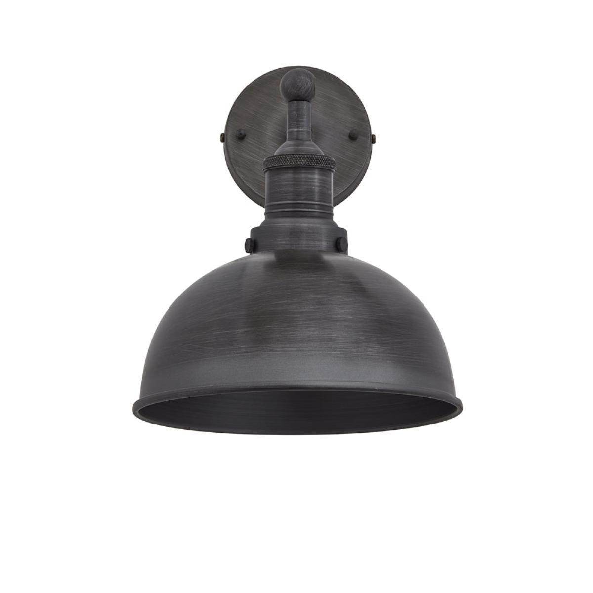 Industville Brooklyn Dome Pewter Wall Light / 8 Inch Pewter Holder With Plug – image 3