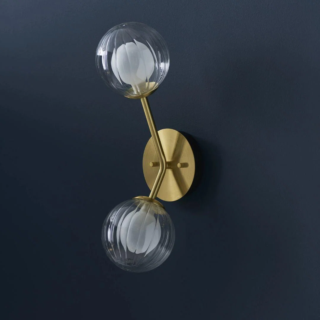 Udo 2 Light Satin Brass Wall Light – image 2