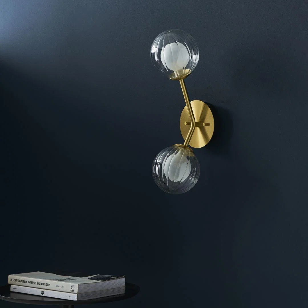 Udo 2 Light Satin Brass Wall Light – image 4