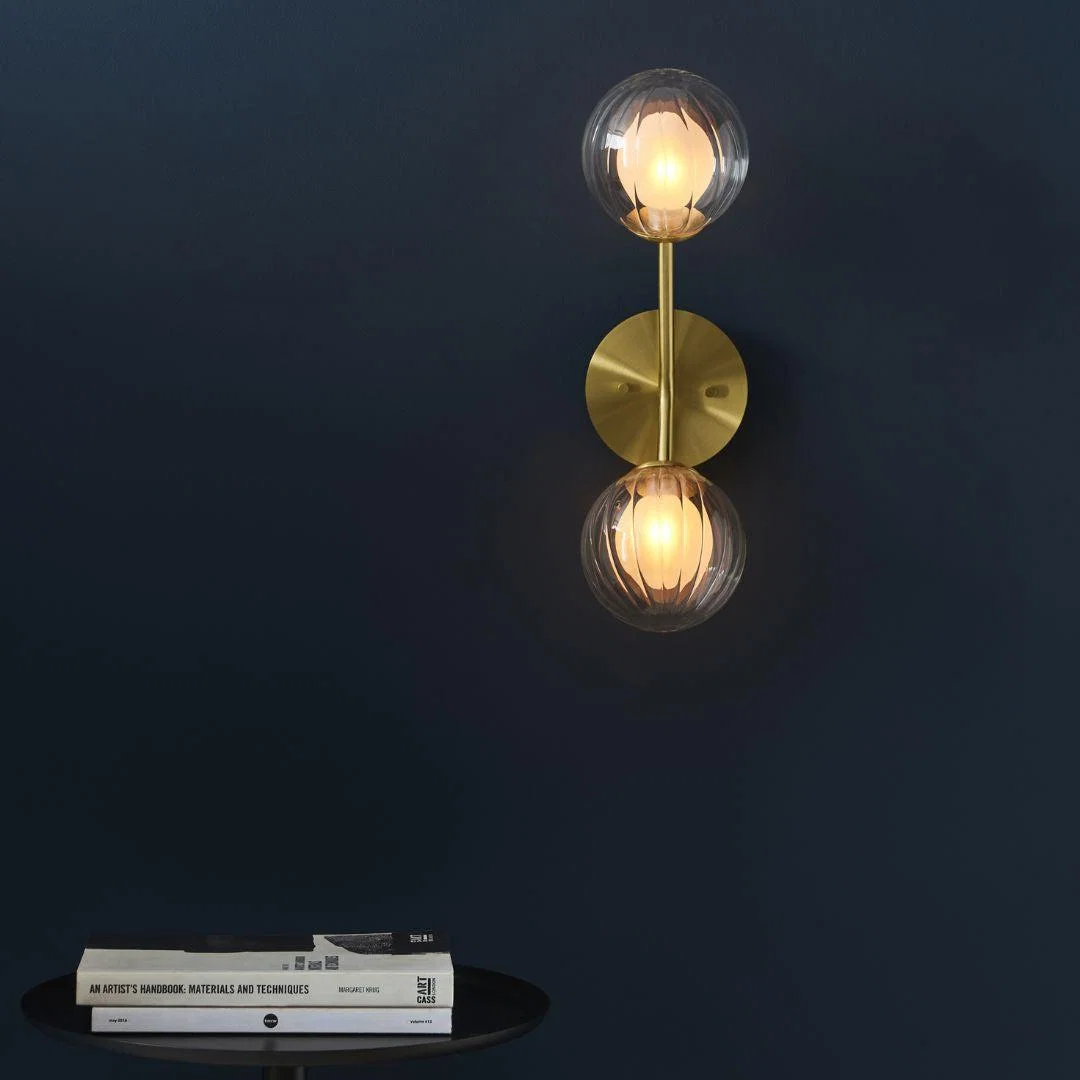Udo 2 Light Satin Brass Wall Light – image 6