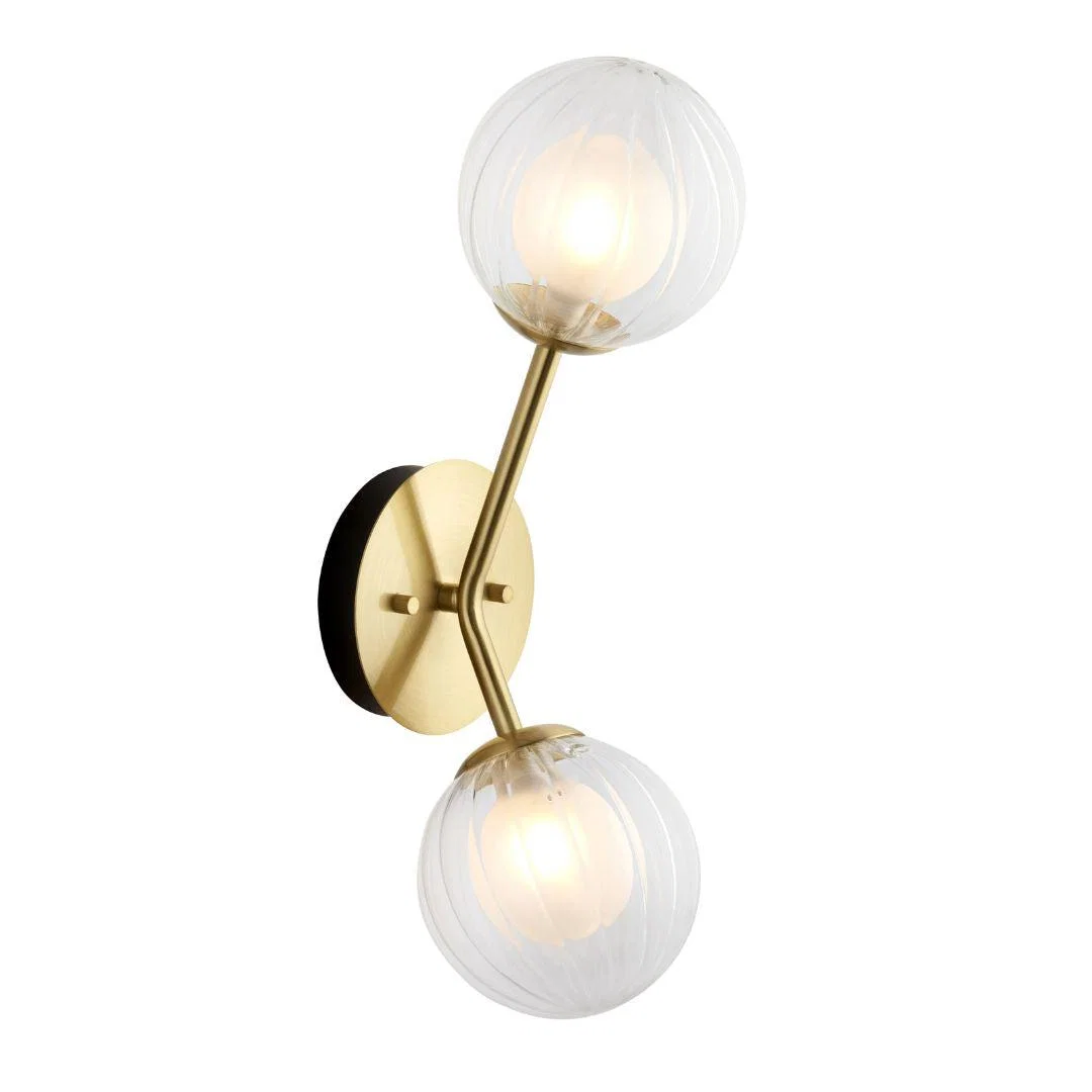 Udo 2 Light Satin Brass Wall Light – image 8