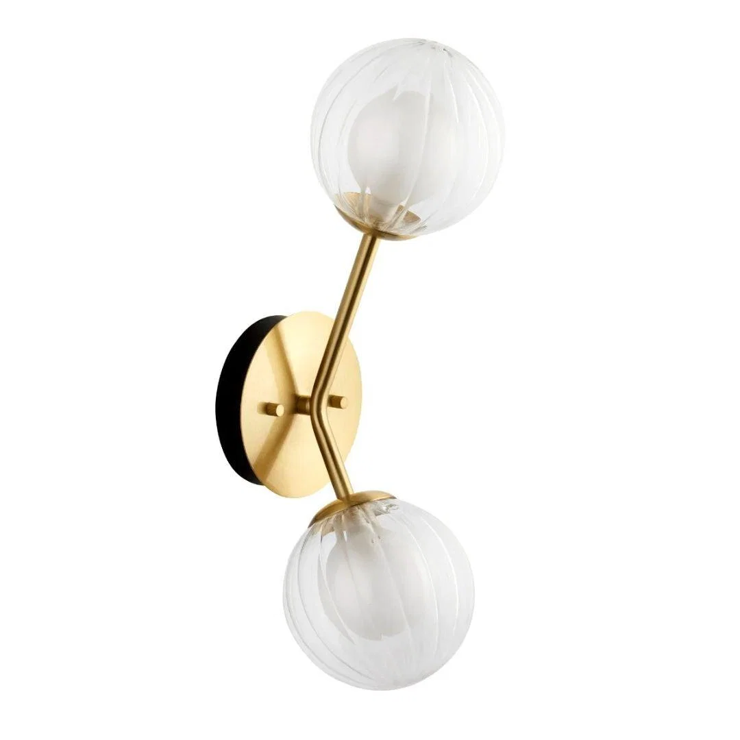 Udo 2 Light Satin Brass Wall Light – image 9
