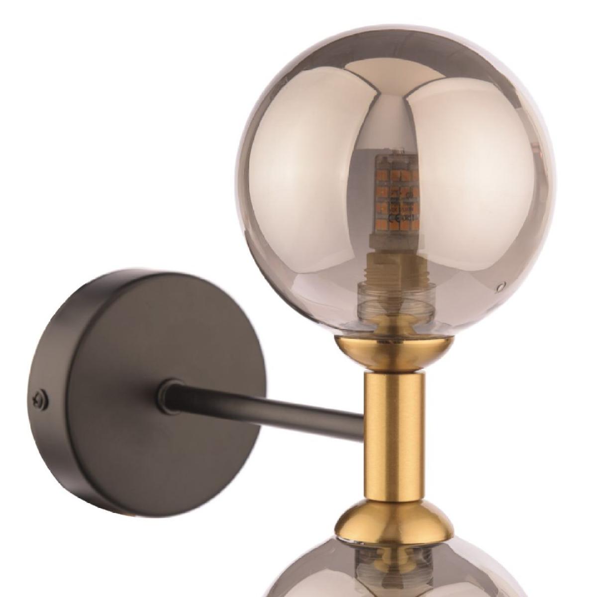 Loxley 2 Light Black & Gold Wall Light – image 5
