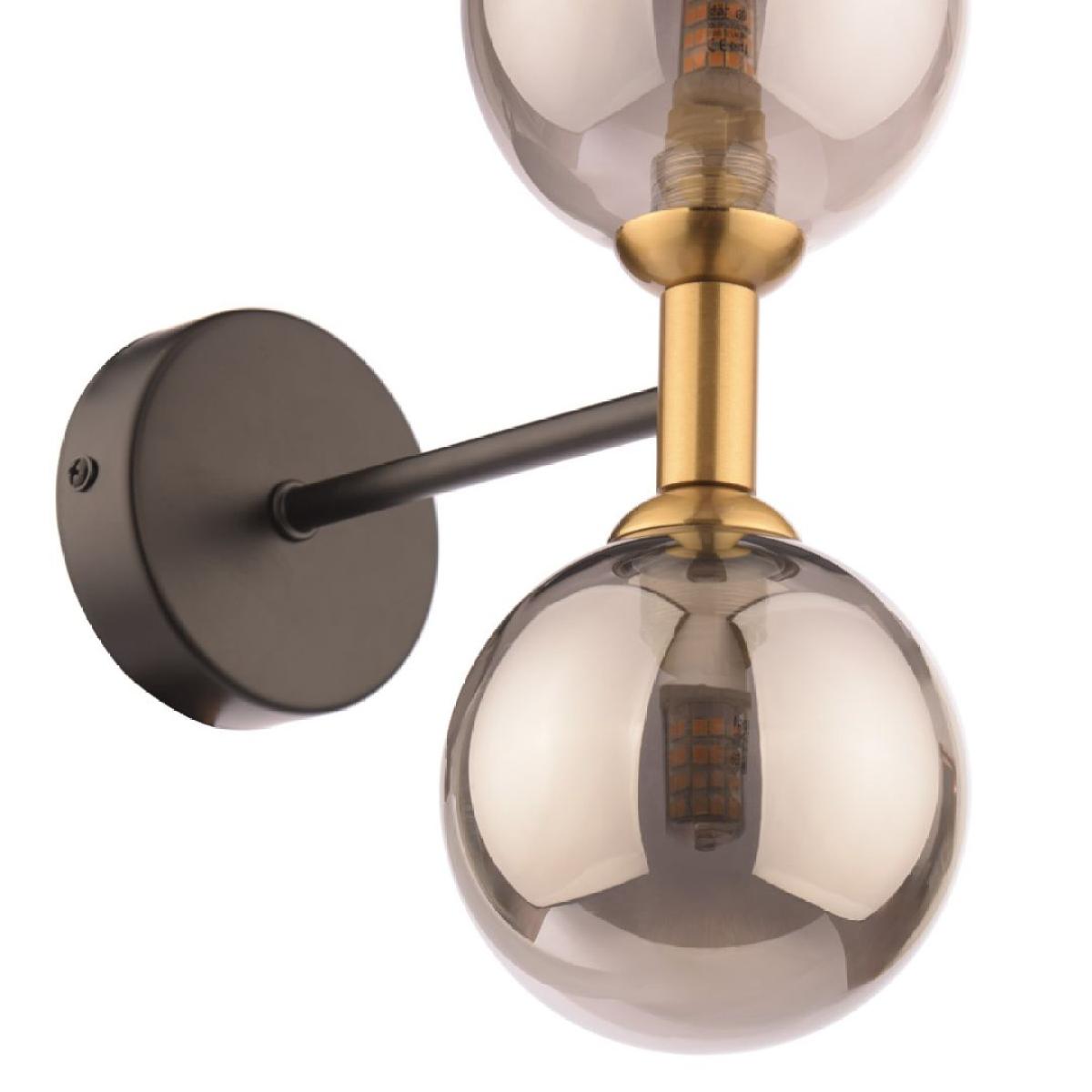 Loxley 2 Light Black & Gold Wall Light – image 6