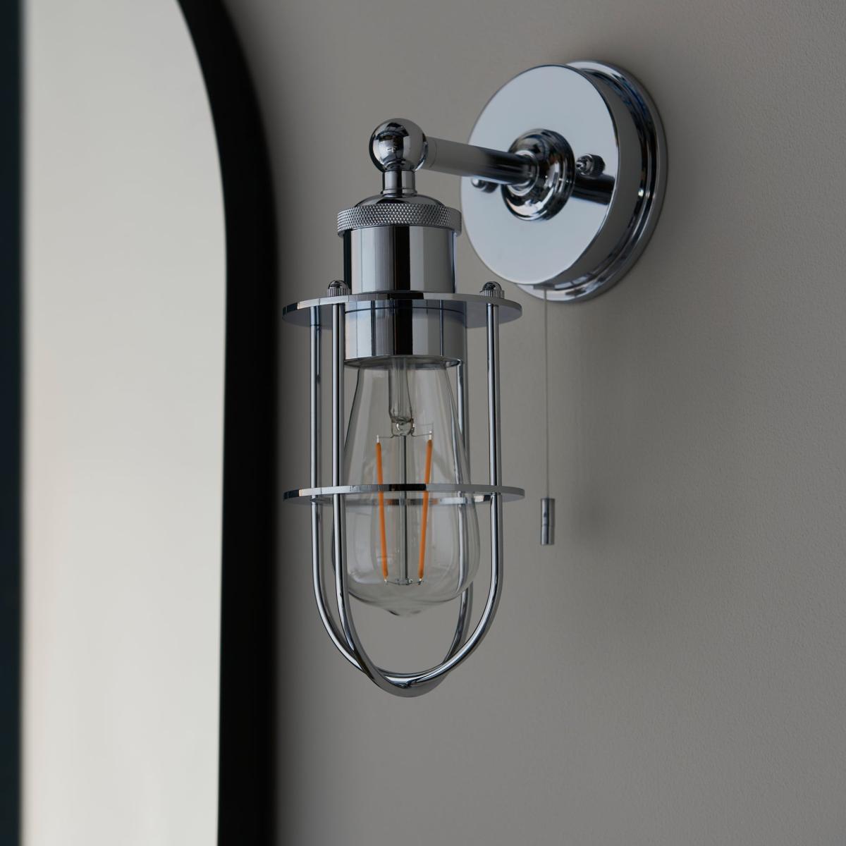 Zofia Silver Industrial Wall Light – image 3