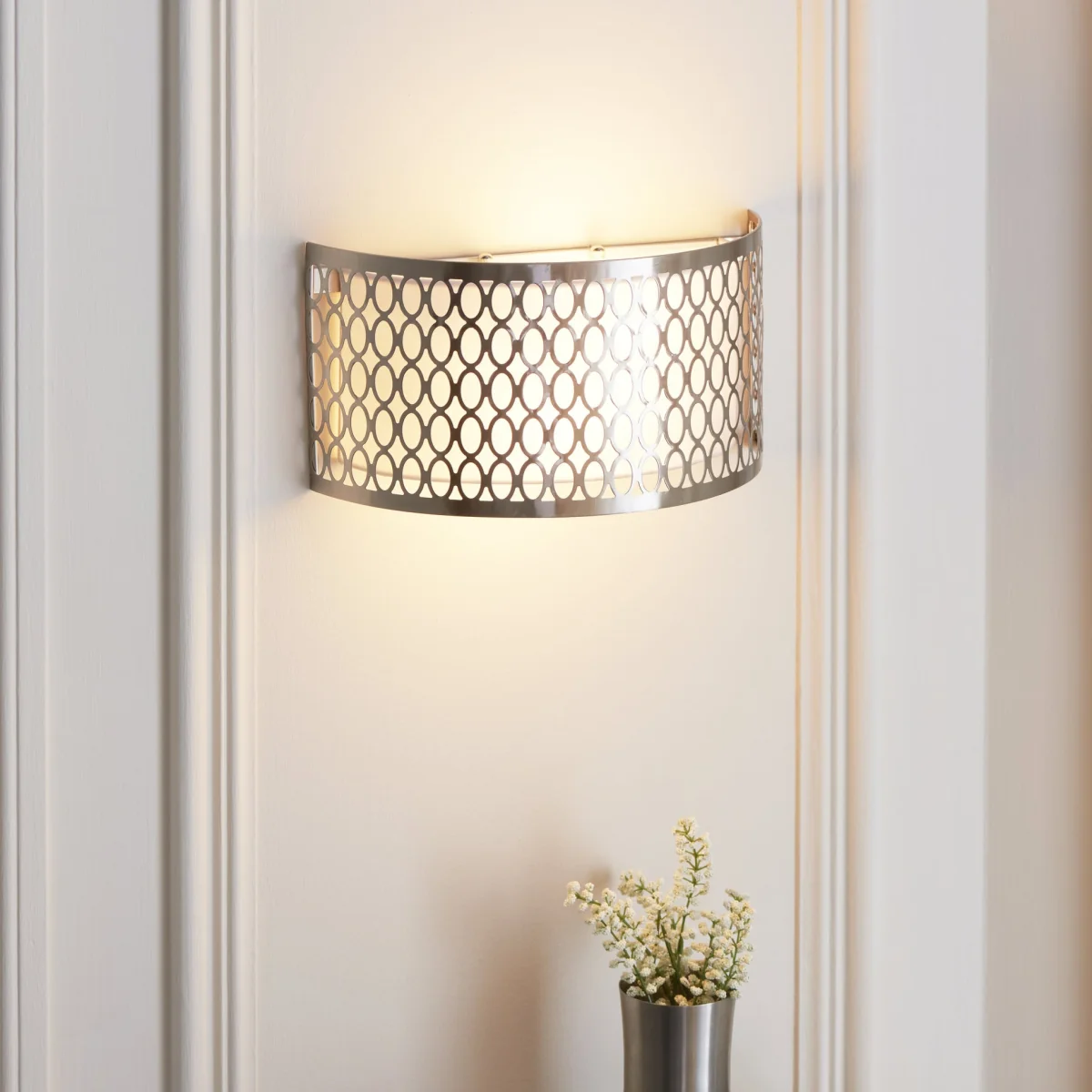 Cordero 2 Light Wall Light Satin Nickel – image 6