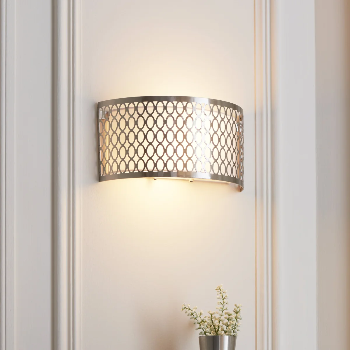 Cordero 2 Light Wall Light Satin Nickel – image 1
