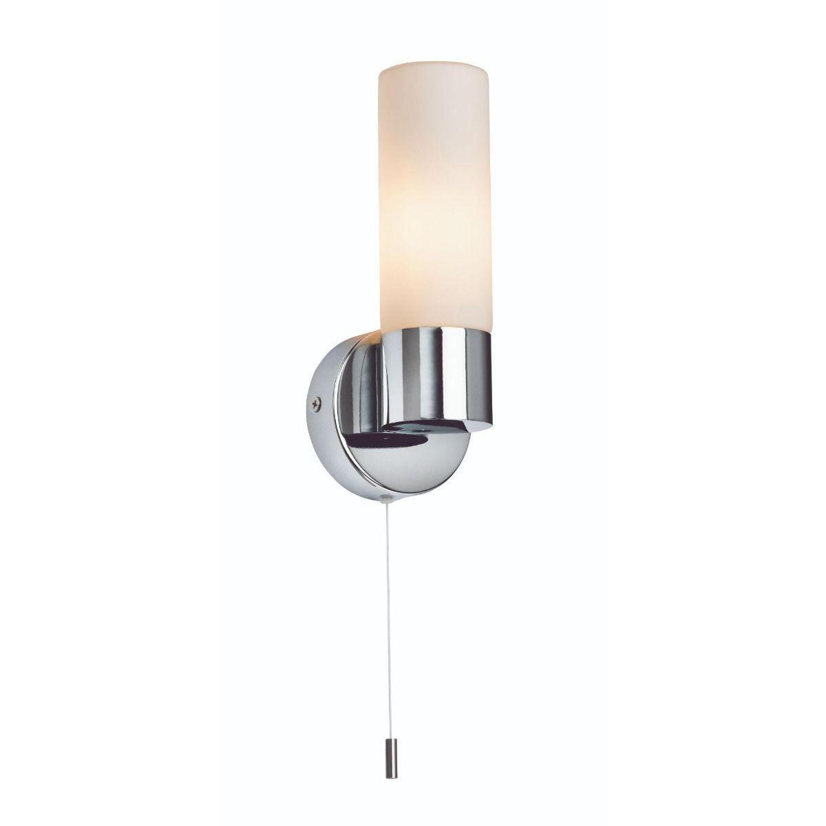 Purton Polished Chrome & Opal Glass Wall Light IP44 – image 2